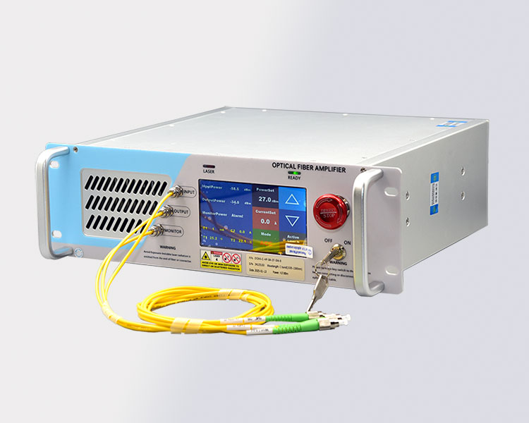 High Power Optic Amplifier L-Band 37dBm 5W Polarization Maintaining EDFA Benchtop EYDFA-L-HP-BA-37-PM-B